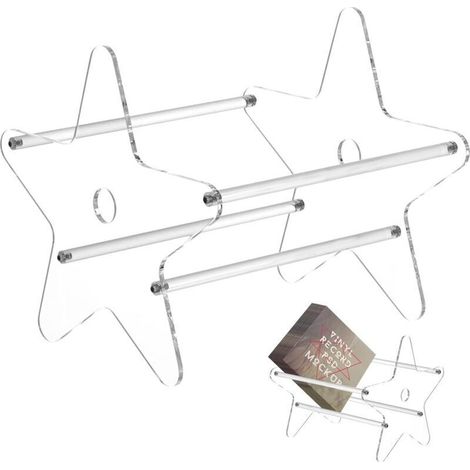Sollbry Acryl-vinylhalterung, Vinylplattenständer Aus Acryl, Transparenter Vinyl-regalhalter Im Stern-stil Für Schreibtisch Oder Regal