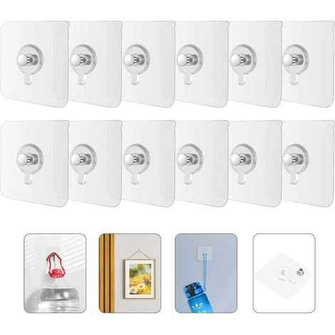 Rahmenaufhänger Ohne Bohren, 12 Stück Selbstklebende Rahmenhalterungen, Aufhängelaschen Für Bilder, Wandhalterung Zum Aufhängen Von Bilderrahmen, Kunst Und Wanddekoration, Ohne Löcher, Ohne Beschädigu