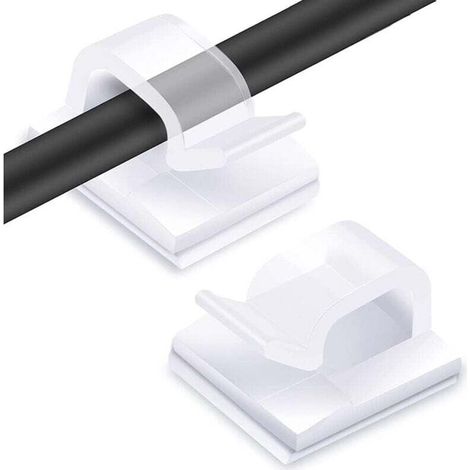 100 Stück Kabelclips, Selbstklebende Kabelhalter Zur Kabelfixierung Und -organisation, Transparente Elektrische Kabelklemmen