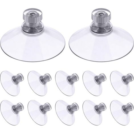 3er-pack Saugnäpfe Mit Gewinde Und Rändelmuttern, 41 Mm, Transparent, Für Auto, Camping, Fenster, Sonnenschutz
