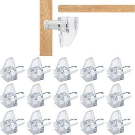 20 Stück Regalträger - 5 Mm Transparente Kunststoff-dübel Als Regalstützen - Möbelzubehör Für Küche, Bücherregale, Konsolen Und Regalböden