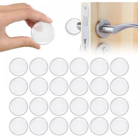 Selbstklebender Türstopper, 24 Wand-türgriffstopper, Selbstklebende Silikon-türstopper Mit Starker Klebkraft