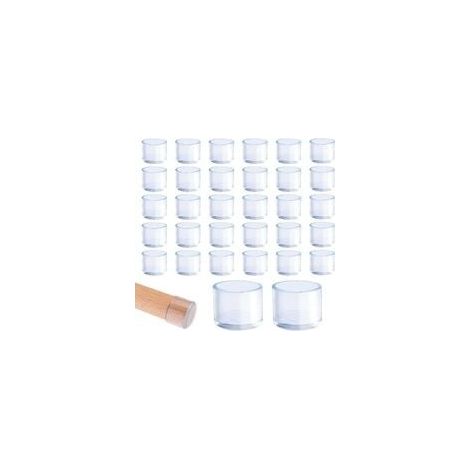 Satz Mit 32 Runden, Transparenten Kunststoff-stuhlbein-gleitern, 25 Mm, Geeignet Für Runde Tisch- Und Stuhlbeine Mit Einem Durchmesser Von 25 Bis 27 Mm