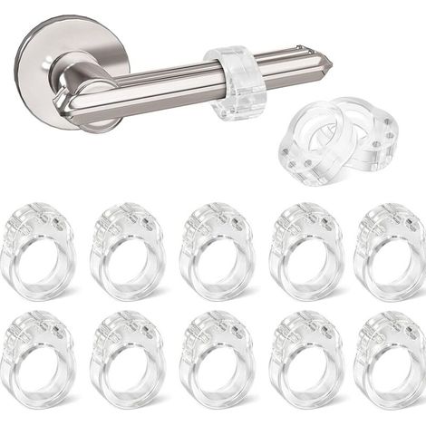 12 Stück Silikon-türstopper, Türgriffschutz Für Wand Und Möbel, Flexibel Und Dehnbar (transparent)