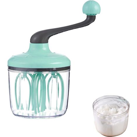 Handrührgerät Mit Kurbel – Große Schüssel (1500 Ml) Für Sahne, Eischnee Usw. Vielseitiger Schneebesen Für Backen, Milchschaum, Kuchen- Und Küchenzubereitung