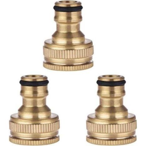 3-teiliges Messing-gartenschlauch-steckverbinder-set, 1/2 Zoll Und 3/4 Zoll Wasserhahnadapter Für Gartenbewässerung Und Reinigung