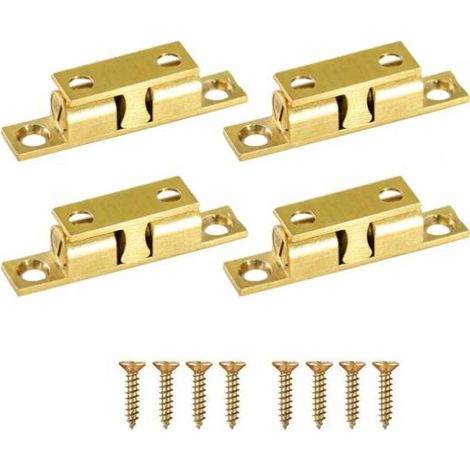 Möbelschnapper, 4er-set Schranktür-schnappverschlüsse Aus Massivem Messing Mit Feder (50 Mm) - Rapanda
