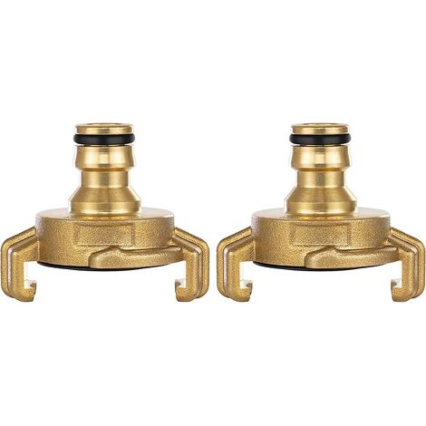 2x Schnellkupplung Aus Messing Im Geka-system Mit Anschluss Für Gartenschlauch (kompatibel Mit Gardena-system)