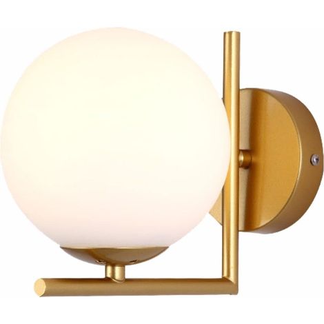 Globus-wandleuchten Aus Glas, Goldene Einflammige Wandleuchte, Moderne Industrielle Mid-century-wandleuchte (gold)