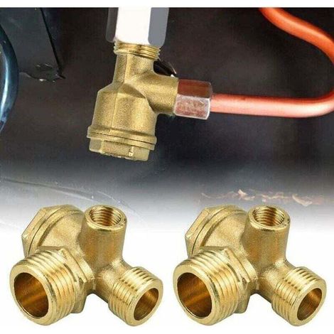 2 Stück Rückschlagventil Für Kompressor Aus Kupfer 10mm 16mm 20mm, Rostfreies Rückschlagventil, Verschleißfestes Halteventil Für Kompressor Zur Verbindung Von Rohrleitungsanschlüssen
