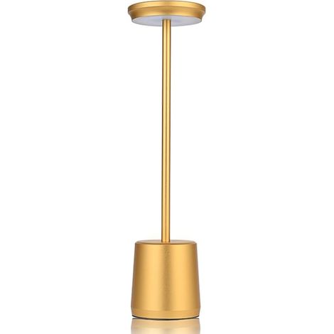 Kabellose Metall-schreibtischlampe, Tragbare Led-tischlampe Mit Berührungssensor, Wiederaufladbare Aluminium-lampe Mit 3 Farbtemperaturen, 3 Helligkeitsstufen, Nachtlicht, Nachttischlampe