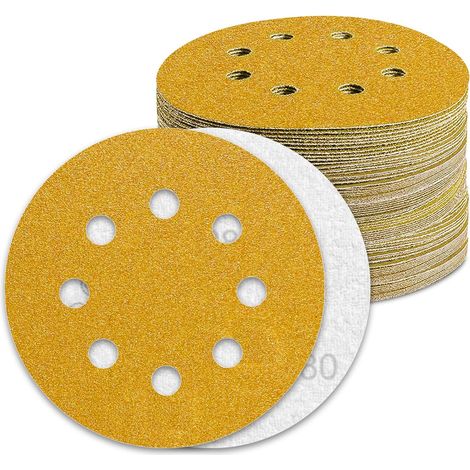 Schleifscheiben 125mm Korn 80 Schleifpapier 100 Stück Schleifscheiben Für Exzenterschleifer