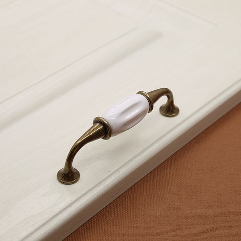 2er-set Goldene Keramik-türgriffe, Schubladengriffe, Küchenschrank-türgriffe, Lochabstand 96 Mm Mit Schrauben
