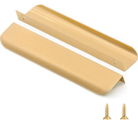 2er-set Goldene Küchenschrankgriffe Aus Aluminiumlegierung, Lochabstand 320 Mm Mit Schrauben