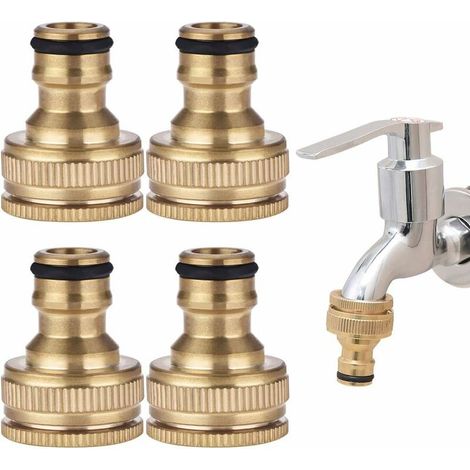 4er Set Messing-schlauchverbinder - Schlauchadapter 1/2 Und 3/4 Zoll - Außengewinde Für Haus Und Garten - Fei Yu