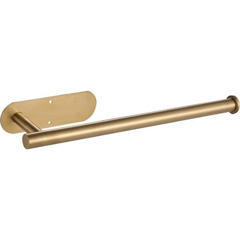 Goldener Toilettenpapierhalter Aus Edelstahl, 34 Cm Lang, Für Bad Und Küche, Wandmontiert, Klebbar Ohne Bohren, 1 Stück