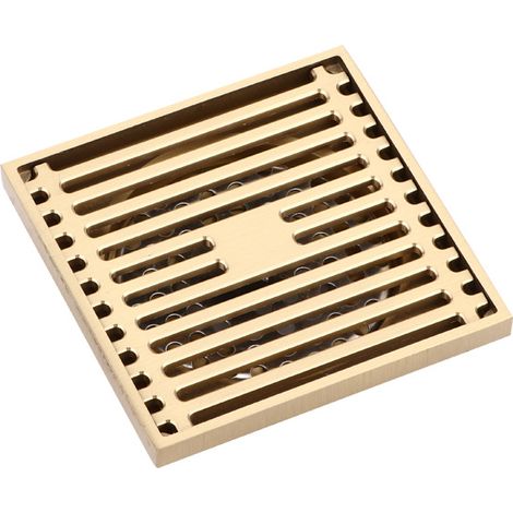 Quadratischer Bodensiphon 10x10 Cm – Geruchsverschluss Aus Messing – 98 % Selbstreinigungskapazität – Einfache Installation Ohne Zubehör