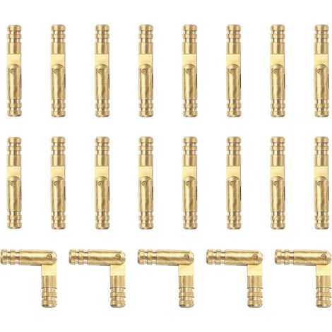 Satz Von 20 Unsichtbaren Messingscharnieren, 4 X 25 Mm, Kleine Verdeckte Scharniere Für Schmuckkästchen, Spieldosen, Goldfarben