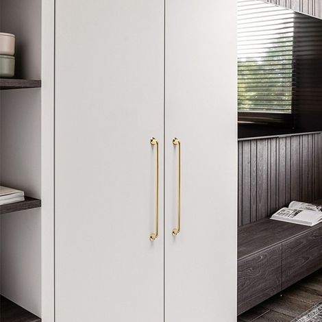 2er-set Möbelfgriffe, Schrankgriffe, Grifflochabstand Für Schubladen, Goldfarben, Lochabstand 192 Mm, Zinklegierung