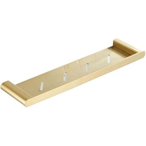 Wandregal Für Badezimmer 50 Cm – Gebürsteter Edelstahl In Gold – Robuste Befestigung Für Stabile Wände – Stilvolle Und Langlebige Aufbewahrung