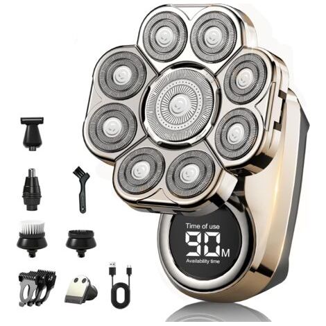 Neuer Rasierer 9.0, Professioneller Rasierer, 9d Schwimmende Klingenköpfe, Intelligentes Led-display, Ipx7 Wasserdicht, Trocken- Und Nassrasur, Kabelloser Wiederaufladbarer Rasierer