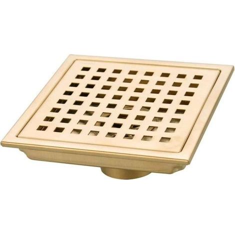 Italienische Duschsiphon 150 Mm – Edelstahl 304 – Gebürstetes Gold – Hochleistungsablauf Für Nassbereiche