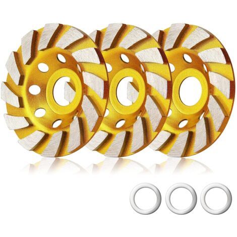 3er-set Diamant-trennscheiben Für Winkelschleifer, 4 Zoll, 12 Segmente, Für Beton
