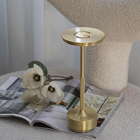 Kabellose Tischlampe Mit Touch-sensor, Wiederaufladbarem Akku, 3 Lichtfarben, Dimmbar, Ideal Für Esstische