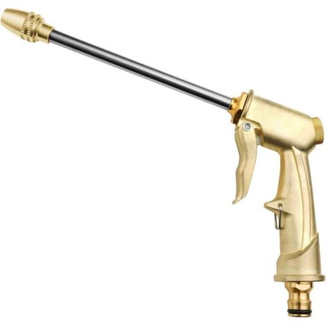Metall-wasserpistole, Hochdruck-metall-gießkanonenpistole, Robuste Garten-wasserpistolen Mit Messingdüse Zum Autowaschen, Reinigen, Gartenbewässerung Und Rasenpflege - Lang