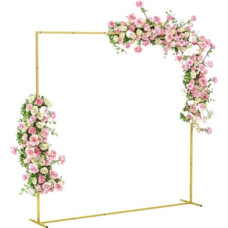 Goldener Metall-hintergrundbogen Für Hochzeit, 2 M, Gartenbogen, Hochzeit, Blumen- Und Luftballonbogen