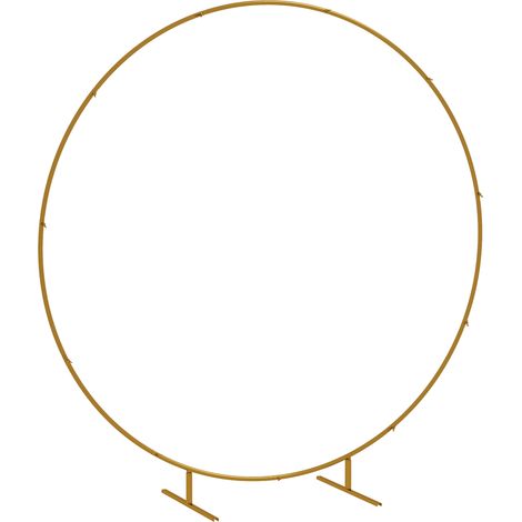 Gartenbogen Aus Stahl, Runder Bogen Für Ballons Und Kletterpflanzen, Ideal Für Zeremonien, Geburtstage Und Andere Veranstaltungen, 222 X 60 X 224 Cm, Goldfarben