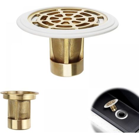 Siphon-dusche, Duschablaufstopfen Mit Gummiring, Duschverschluss Aus Kupfer, Für Bodenablauf Und Badezimmer, Für Lochdurchmesser 27–55 Mm, 7,7 × 4,1 Cm