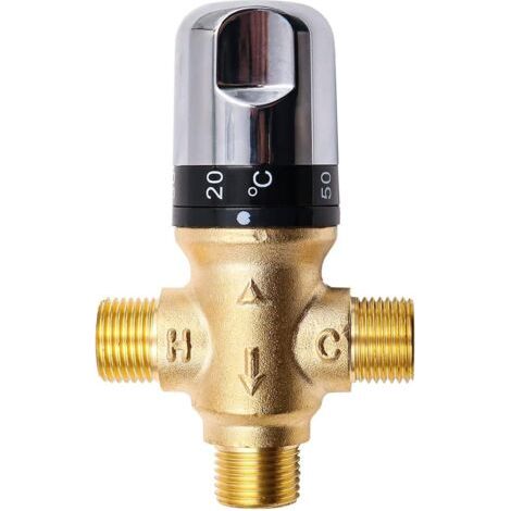 Thermostatischer Mischbatterie Mit Kartusche Für Durchlauferhitzer Und Dusche, Messingschlauch, Temperaturregelung Des Wassers.