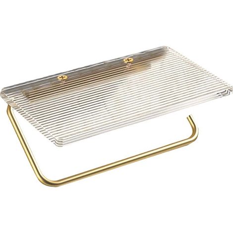 Goldene Toilettenpapierbox, 1710 Cm, Wandmontierte Aufbewahrung Für Toilettenpapier, Ohne Bohren, Acryl-papierrollenhalter.