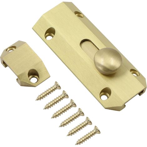 Türriegel - 9,3 X 3,2 Cm - Aus Messing - Vergoldet Türriegel - Aus Messing