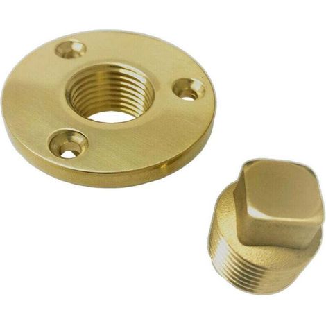 Gartenhahn-applikation Aus Rohmessing, Innengewinde 21 Mm