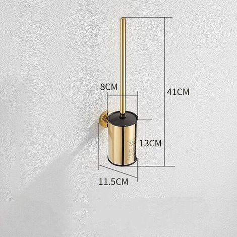 Goldene Wand-wc-bürste Aus Edelstahl, Rund, Für Badezimmer (gold)
