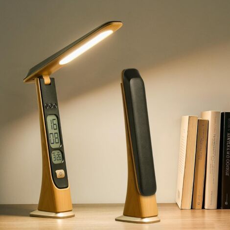 Wiederaufladbare Schreibtischlampe 1800 Mah, Tischlampe Mit 3 Farbtemperaturen, Mit Zeitanzeige, Touch-steuerung, Faltbar, Für Büro, Lesen Und Studium (adapter Nicht Enthalten)