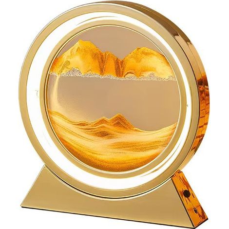 3d-sanduhr-led-lampe, 25 Cm (10 Zoll), Schwebender Sandeffekt, 3 Dimmbare Farben, Usb-stromversorgung