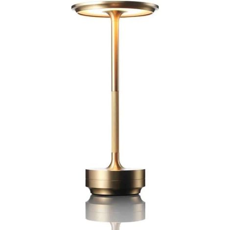 Kabellose Metall-tischleuchte (i-form) Mit Touch-sensor, Wiederaufladbare Schreibtischlampe Mit 3 Farbmodi Und Dimmbarer Helligkeit