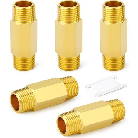 5 Stück Messing-langnippel, 3/8 Bsp Nippel, 50 Mm Länge Messing-rohrverschraubung