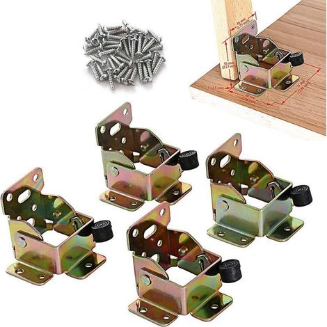 4er-set Klappbare Eisenhalterungen Mit Verriegelung Für Tisch, Stuhl, Bett, Beine, Selbstverriegelnde Scharniere Mit Schrauben
