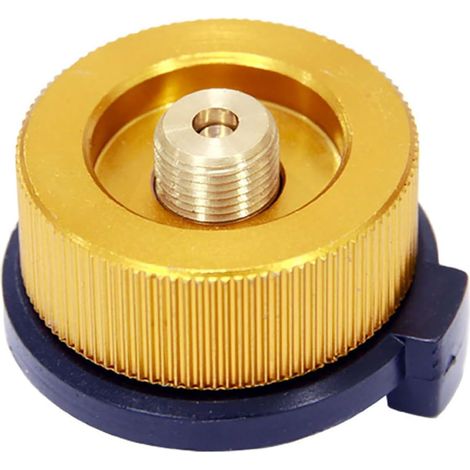 Adapter Für Campingkocher - Gasflaschenadapter Mit Schlitztyp - Konverter Von Butangasflasche Auf Schraubgaskartusche (gold, 1 Stück)