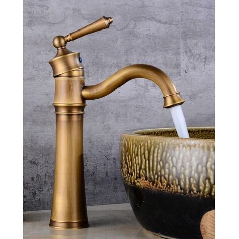 Retro-waschbeckenarmatur, Drehbare Badezimmerarmatur, Waschtischmischer Aus Messing, Badezimmermischer Mit Neuem Keramikventil, Goldfarben