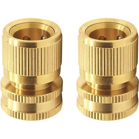 Gartenschlauch-verbinder 19 Mm (3/4 Zoll) Aus Messing, Schnellkupplung Für Gartenschläuche – 2er Pack
