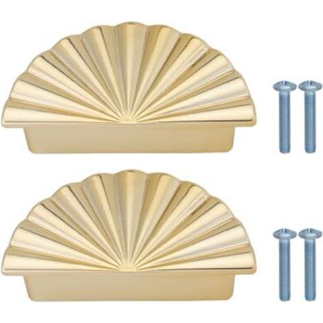 2er-set Schrankgriffe Aus Legierung, 2,52 Zoll (64 Mm) Ersatzteil, Tassenknopf-griffe Für Schubladen, Passend Für Kommodenmöbel, Schränke Und Küchentüren, Gold