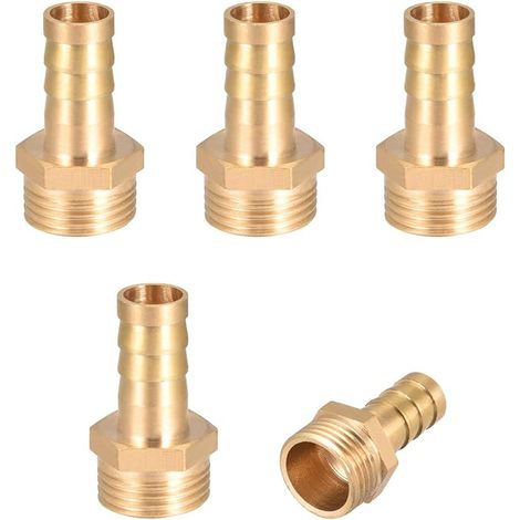 5 Stück Messing-schlauchverbinder, Männlicher Schlauchadapter, Messing-schlauchtülle Für Bewässerungsschläuche, Anschluss Für Wasserpumpen