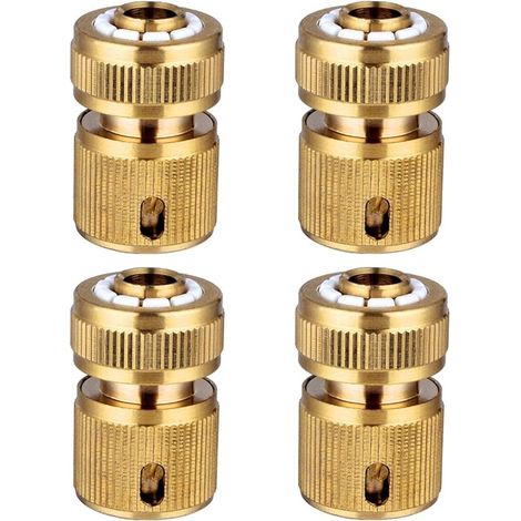 4 Stück Schnellkupplungen Für Gartenschläuche Aus Messing, Schnelle Anschlussverbindungen Für Gartenschläuche Im Garten 1/2" Schnellkupplungen