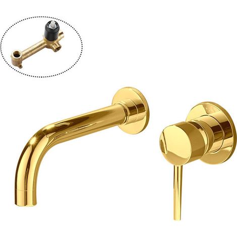 Versteckte Einhebelige Wandarmatur Für Badezimmer - Gold