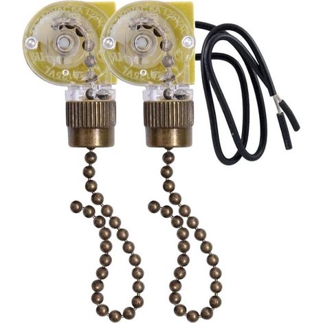 Deckenventilator-lichtschalter Ear Ze-109, Lichtschalter Mit Zugkabel Für Deckenventilatoren Und Lampen, 5 Stück